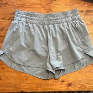 dusty blue Lululemon tracker shorts